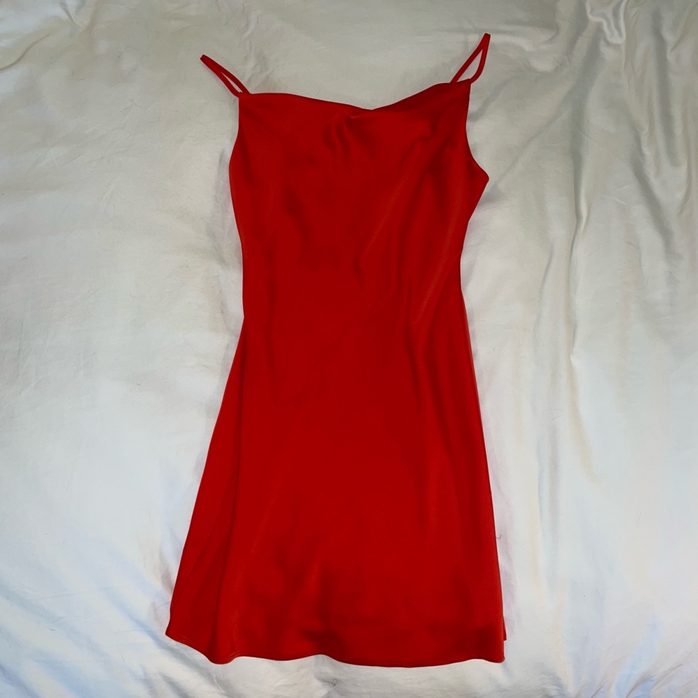 Urban Outfitters Red Silk Dress